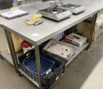 1 x Stainless Steel Prep Table - Dimensions: H100 x W150 x D60 cms