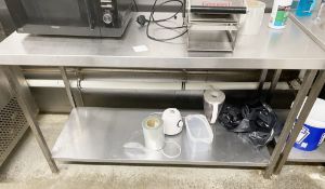 1 x Stainless Steel Prep Table - Dimensions: H100 x W150 x D60 cms