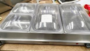 1 x Tower Heated Warmer With Four Pans and Lids