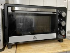 1 x Homcon Electric 16L Countertop Convection Mini Oven with Adjustable Temperature Timer 1400W