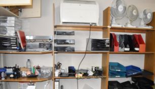 1 x Assorted Collection of Office Stationery, Accessories, Fans and Heater