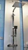 1 x Aqualla Square Eco Drench Shower Kit on Display Board