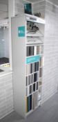 1 x Tall Shop Display Unit Featuring An Assortment of Bathroom Cabinet Handles and Wood Samples