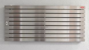 1 x Ferrara 1200 x 530mm Horizontal Brushed Stainless Steel Radiator - Original RRP £816
