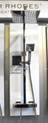 1 x Roper Rodes Event Square Chrome Shower Kit on Display Board - Model SVSET31