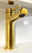 1 x Roper Rodes Brushed Brass Storm Nova Tall Basin Mixer Tap - Ex Display Model - Model T461104