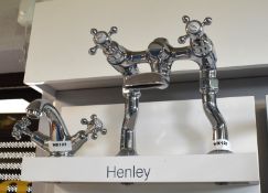 1 x Roper Rodes Henley Chrome Bath Filler and Basin Tap Set in Chrome