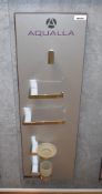 1 x Aqualla Bathroom Accessory Set on Display Board
