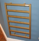 1 x Marcello 755 x 500mm Brushed Brass Bathroom Towel Radiator