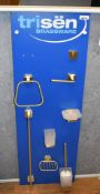 1 x Trisen Bathroom Accessory Set on Display Board
