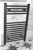 1 x Bathroom Towel Radiator With Contemporary Dark Grey Finish - 800 x 500mm