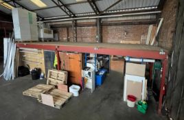 1 x Mezzanine Floor - Heavy Duty Steel Construction With Access Ladder - Size: W1000 x D325 cms