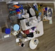 An Assortment of Break Room Items Including DAB/FM Radio, Mugs, Kitchen Crockery & Cleaning Supplies