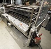 1 x Charcoal Cooking Station with Adjustable Cooking Shelves - Approx Dimensions: 150 x 100 cms