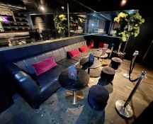 1 x Complete VIP Seating Area - 1 x Large Seating Bench, 4 x Tables, 4 x Stools and 2 x Stanchions