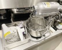 1 x Kitchenaid 6.9 Ltr Commercial Planetary Food Mixer - Model 5KSM7990XBSL - Includes Mixing Bowl