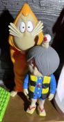 2 x Japanese Vinyl Anime Manga Figurines, Rat Man Nezumi Otoko & GeGeGe no Kitaro