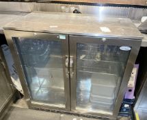 1 x Interlevin GF20H Stainless Steel Double Door Glass Froster / Sub Zero Cooler - RRP £1,700