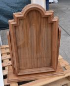 1 x Freestanding Glazed Frame Signage / Dressing Room Mirror Frame - Shop Display Prop in Walnut