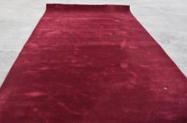 1 x Premium Deep Red Showroom Carpet - Dimensions: 4.5 x 2.5-Metres - Ex-Display