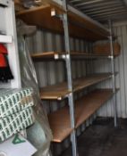 1 x Metal Rack With Wooden Shelves - Ref: KCS122 - CL011 - Location: Altrincham WA14Condition: As