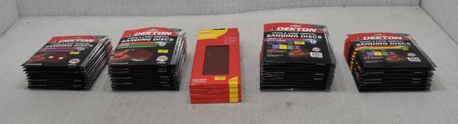 38 x Packs Of Hook & Loop Orbital Sanding Discs - Original Retail £112.10 - Ref: HW500/HWP6 -