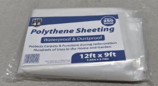 1 x HB42 Waterproof & Dustproof Polythene Sheeting - 12Ft X 9Ft - 250 Gauge - Ref: HW408/HWP6 -