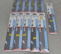 6 x Packs Of Bosch 2608656034 S1122Hf Flexible Wood Metal Sabre Reciprocating Saw Blades - 5