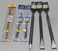 6 x ASSORTED ALPEN Tool Bits Including Sds Plus Chisels - Ref: HW277/2/HWP3 - CL911 - Location: