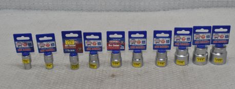 10 x FAITHFULL Hex Sockets - Original Retail £47.10 - Ref: HW720/HWP7 - CL911 - Location: Altrincham