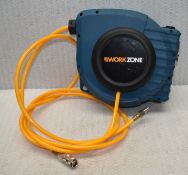 1 x WORKZONE 10 Metre Air Hose Reel - 10 Bar Max. Input Pressure - Ref: K253 - CL905 - Location: Alt