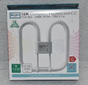 20 x CROMPTON 16W Compact Fluorescent Cc 3500K Bulbs - Ref: HW104/HWP1 - CL911 - Location: