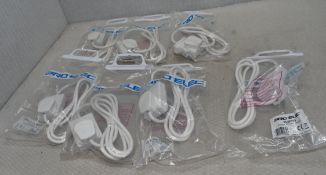 7 x PRO-ELEC Extension Leads - 2 Metres 1 Gang - Ref: HW668/HWP7 - CL911 - Location: Altrincham