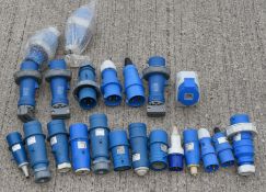 22 x Assorted Commando Sockets/Plugs - 240V - Ref: KCS140/C3 - CL011 - Location: Altrincham