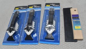 3 x Silicone Sealant Multi Tools & 1 X Rubber Grouter - Ref: HW624/HWP7 - CL911 - Location: