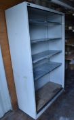 1 x Hommel Hercules Grey Metal Cabinet - 95(H) X 120(W) X 50(D) Cm - Ref: KCS101 - CL011 - Location: