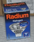 80 x RADIUM Halogen 430Lm 35 Watt Gu 5.3 Light Bulbs - Ref: HW115/HWP1 - CL911 - Location: