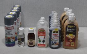 22 x Assorted Bottles/Cans Paint/Sanding Sealer/Brush Restorer & More - Ref: HW260/HWP3 - CL911 -