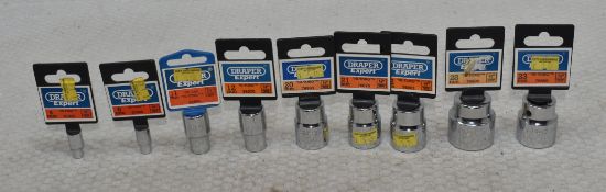 9 x DRAPER Expert Hex Sockets - Ref: HW724/HWP7 - CL911 - Location: Altrincham WA14Condition: New/