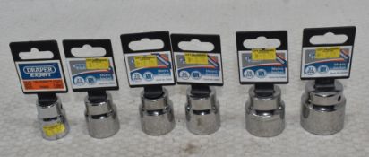 14 x DRAPER Expert Hex Sockets - Original Retail £49.00 - Ref: HW727/HW728/HW729/HWP7 - CL911 -