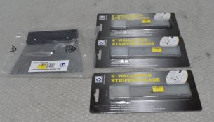 3 x Packs Of Wallpaper Stripper Blades And 1 X Adhesive Spreader - Original Retail £33.45 - Ref: