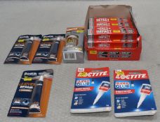 18 x Assorted Packs Of Glue - Impact, Super Glue, Gorilla Glue And Leather Repair - Original