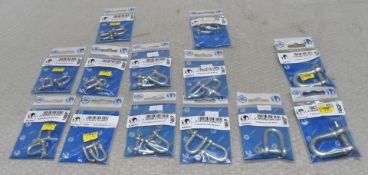 13 x Packs Of Supreme Zinc D Shackles - Original Retail £43.99 - Ref: HW552/HWP7 - CL911 - Location: