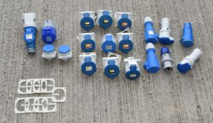 19 x Assorted Commando Sockets/Plugs - 240V - Ref: KCS137/C2 - CL011 - Location: Altrincham