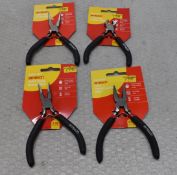 4 x AMTECH Mini Pliers - Long Nose, Combination, Bent Nose & Top Cutter - Original Retail £15.80 -