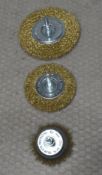 3 x Rotary Wire Wheels For Drills - Ref: HW662/HWP7 - CL911 - Location: Altrincham WA14Condition:
