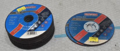 8 x FAITHFULL 115Mm Cutting And Grinding Discs - Ref: HW485/HWP6 - CL911 - Location: Altrincham