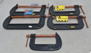 5 x G-Clamps In Assorted Sizes - Original Retail £85.75 - Ref: HW602/HWP7 - CL911 - Location: