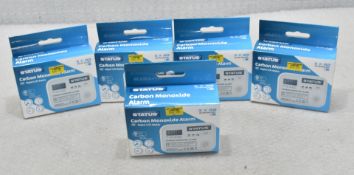 5 x STATUS Carbon Monoxide Alarms With Digital Lcd Displays - Original Retail £114.75 - Ref: HW369/