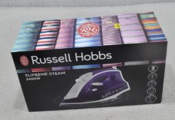 1 x RUSSELL HOBBS Supreme Steam 2400W Clothes Iron - Original Retail £35.95 - Ref: HW303/HWP3 -
